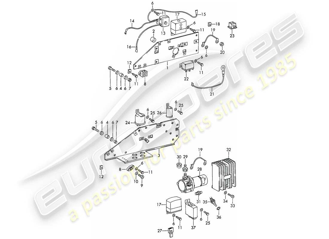 porsche 911/912 (1968) plate part diagram