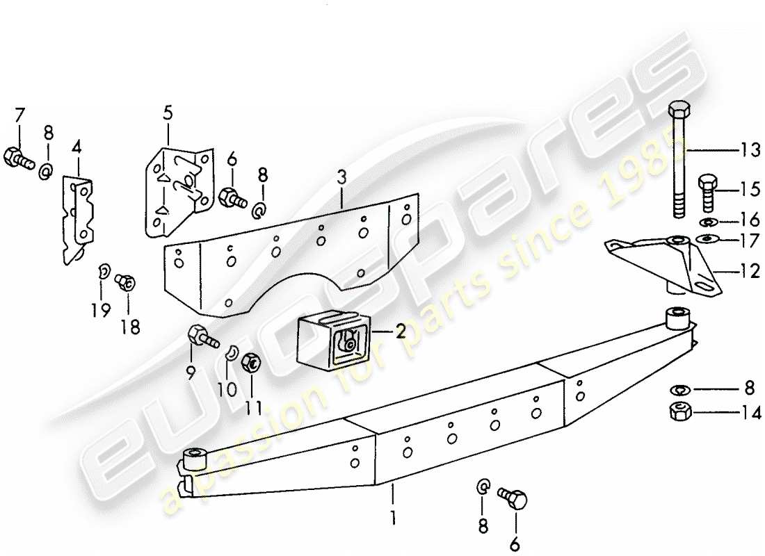 porsche 911/912 (1968) engine suspension - d - mj 1966>> part diagram