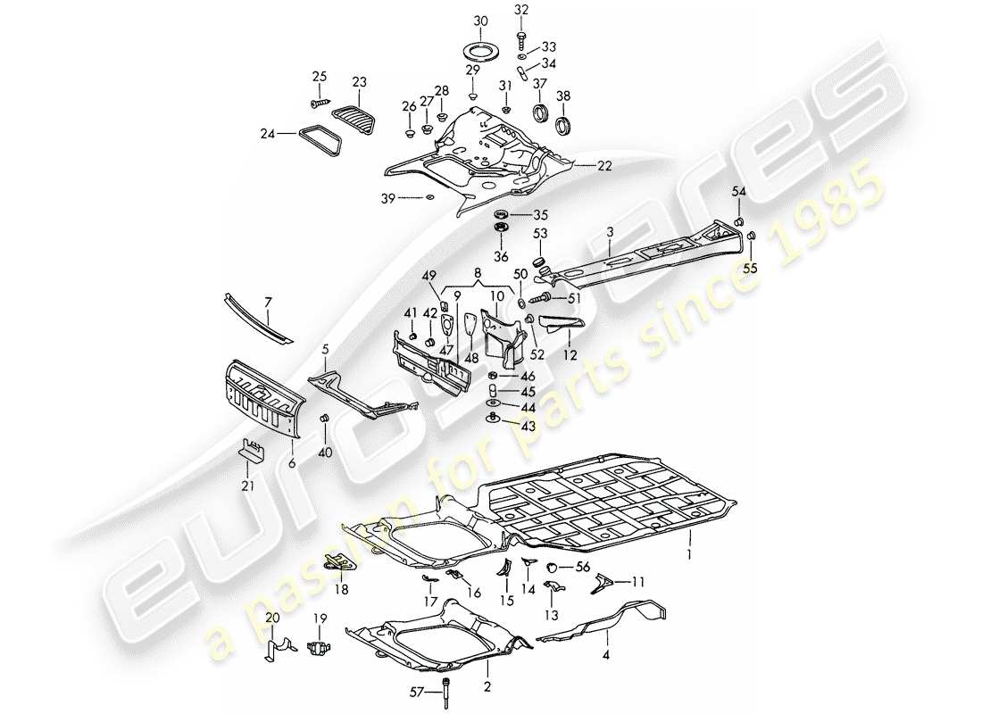 porsche 911/912 (1969) frame part diagram