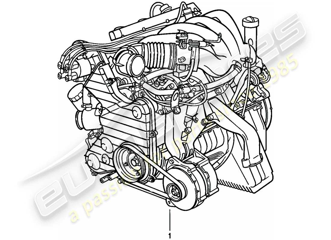 porsche 944 (1983) replacement engine part diagram