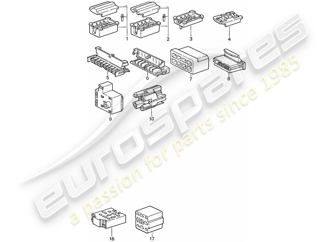 porsche 911 (1979) connector housing part diagram