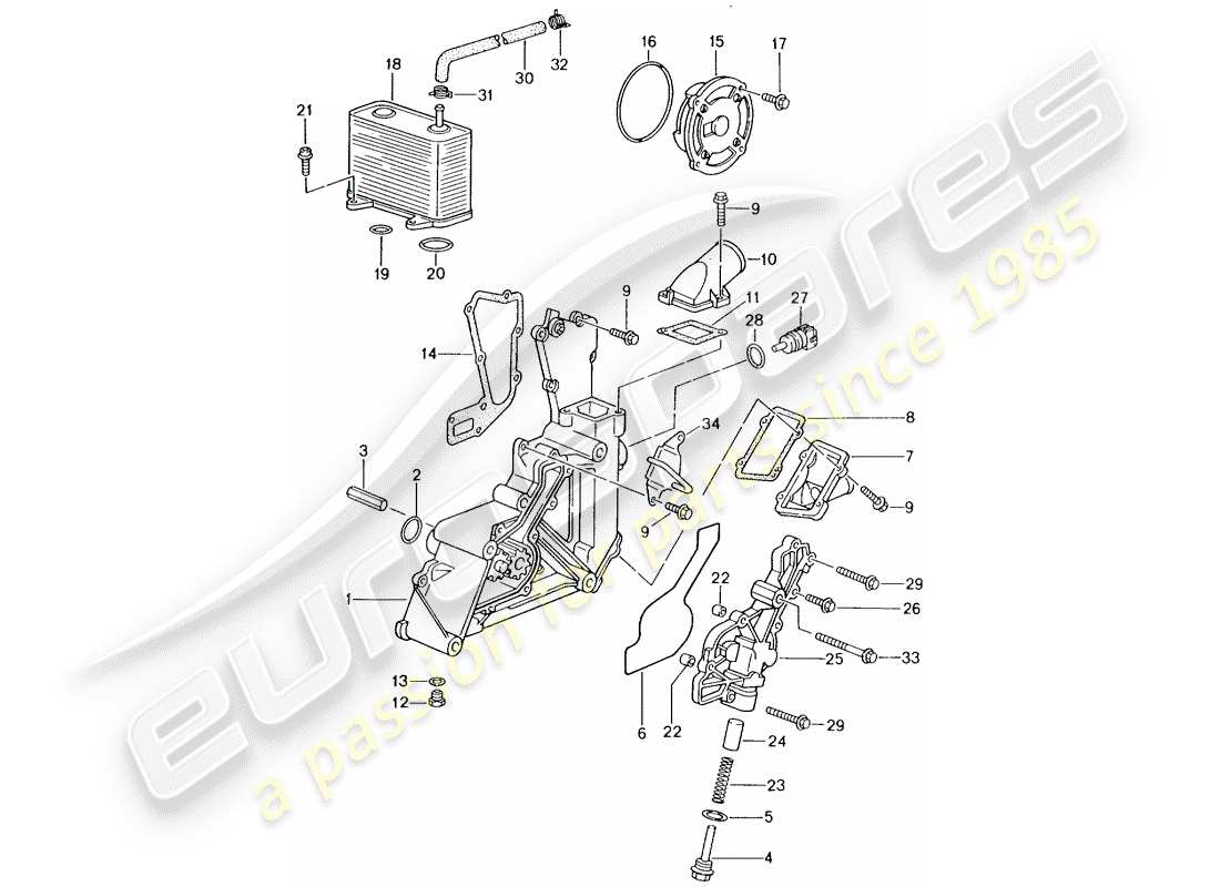 porsche 996 (2004) oil pump part diagram