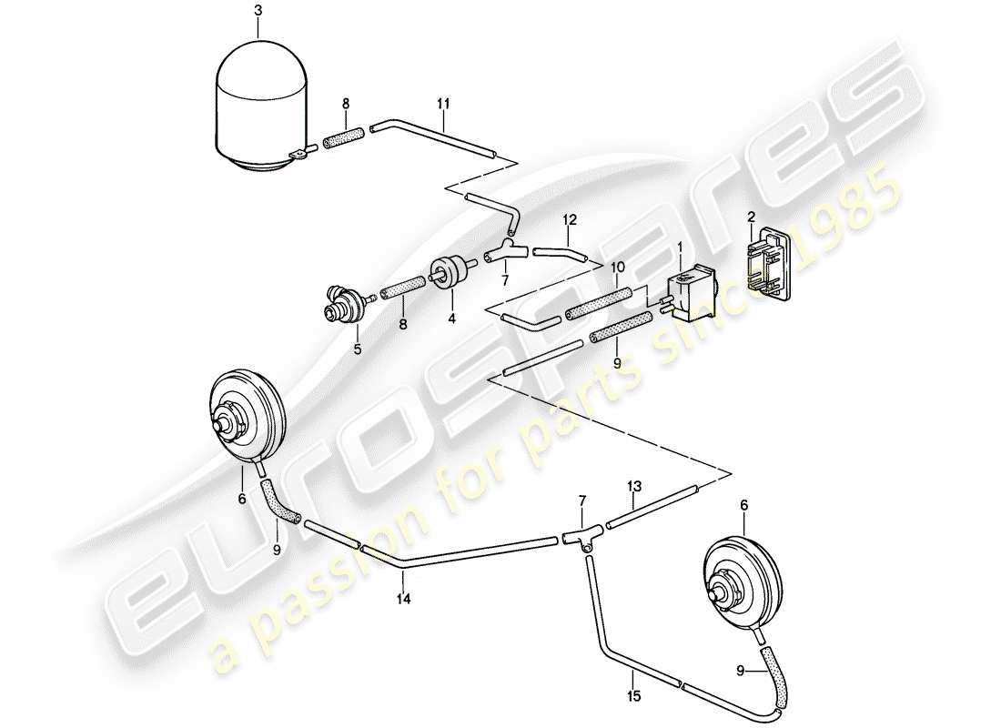 porsche 911 (1987) beam length adjustment part diagram