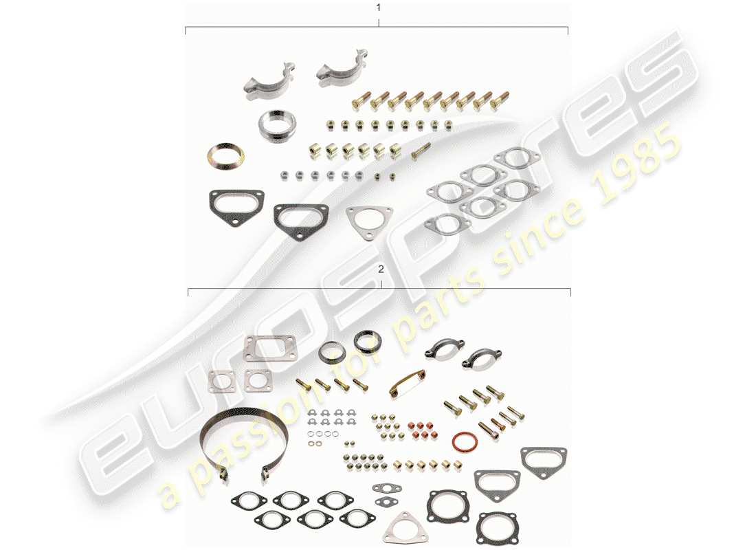 porsche 911 (1986) assembly - repair kit - maintenance set part diagram