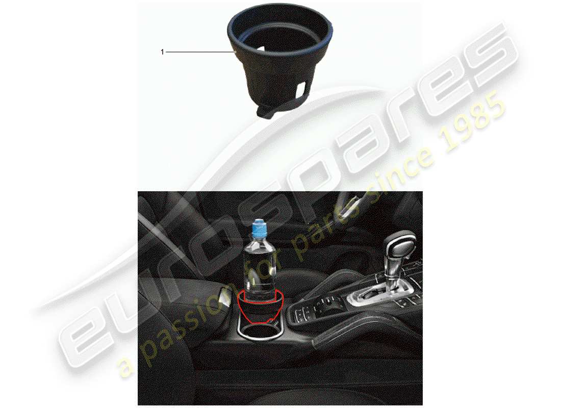 porsche tequipment cayenne (2017) cup holder part diagram