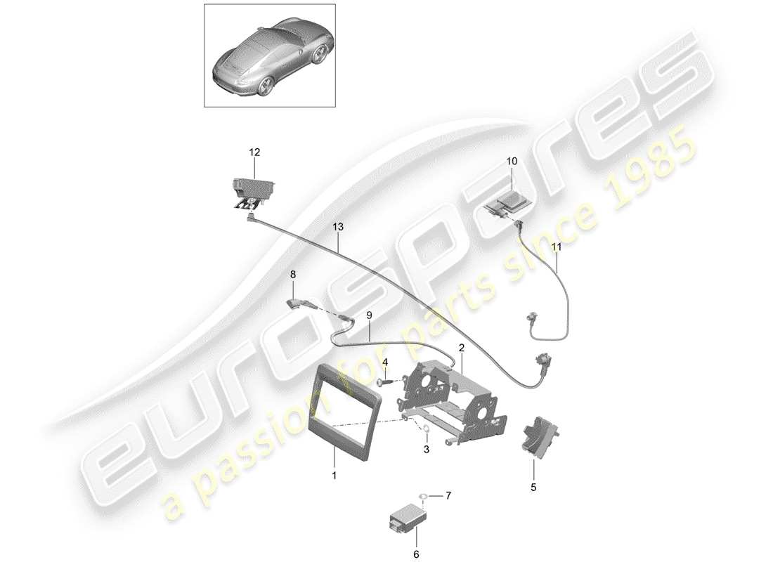 porsche 991 (2012) preparation part diagram