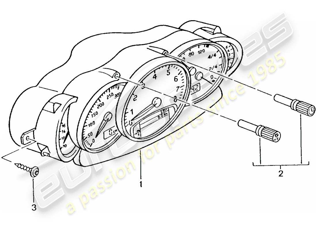 porsche 996 t/gt2 (2002) instruments - complete - see memo ti: - gr.9 , nr.10/01 part diagram