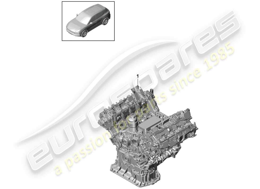 porsche cayenne e3 (2020) long block part diagram