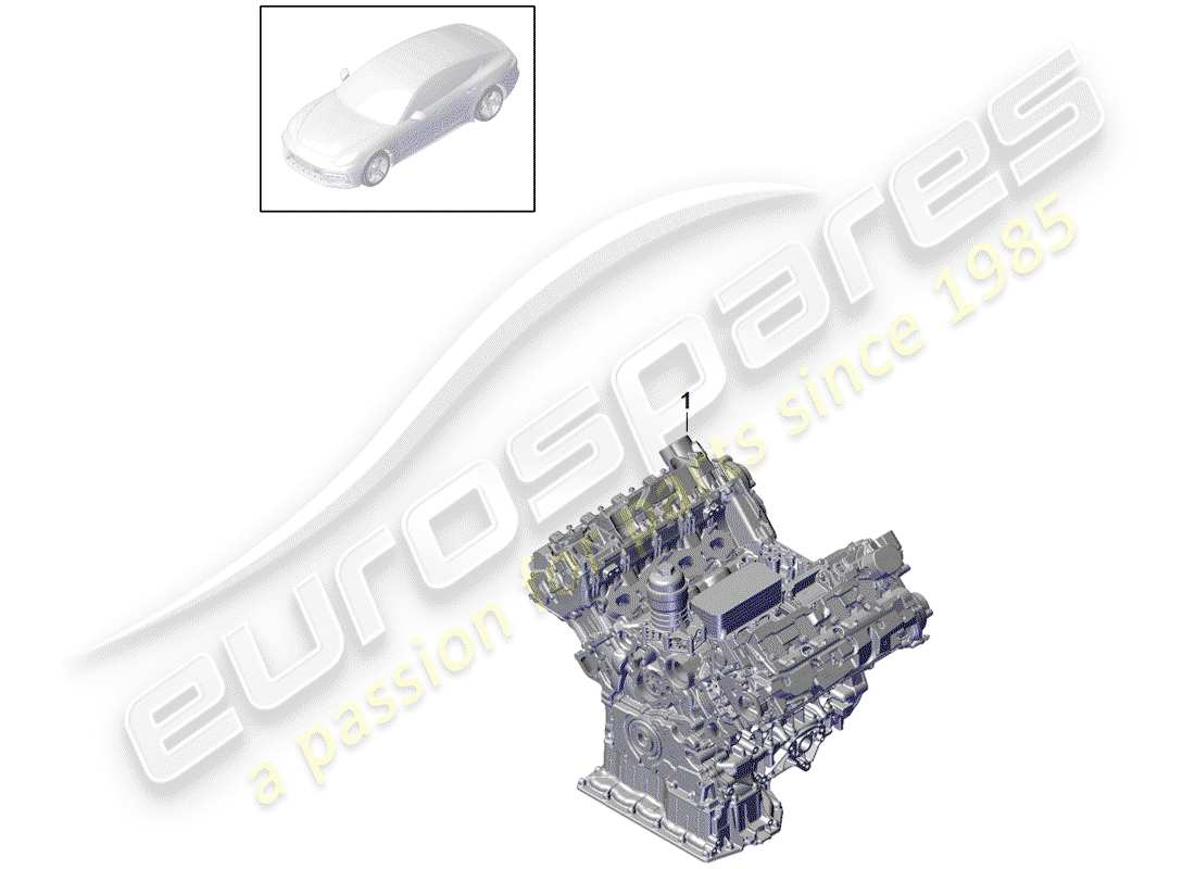 porsche panamera 971 (2020) long block part diagram