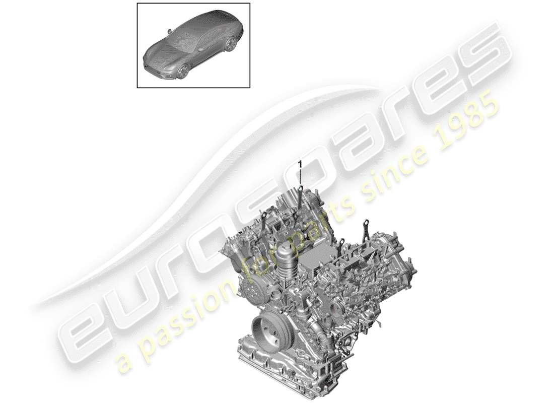 porsche panamera 971 (2020) long block part diagram