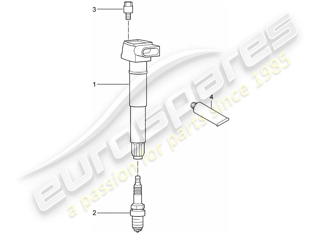 porsche cayenne e2 (2018) ignition system part diagram