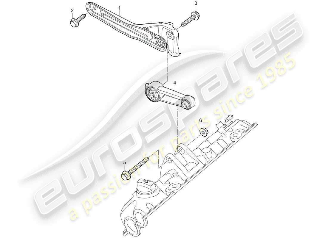 porsche cayenne (2008) engine lifting tackle part diagram