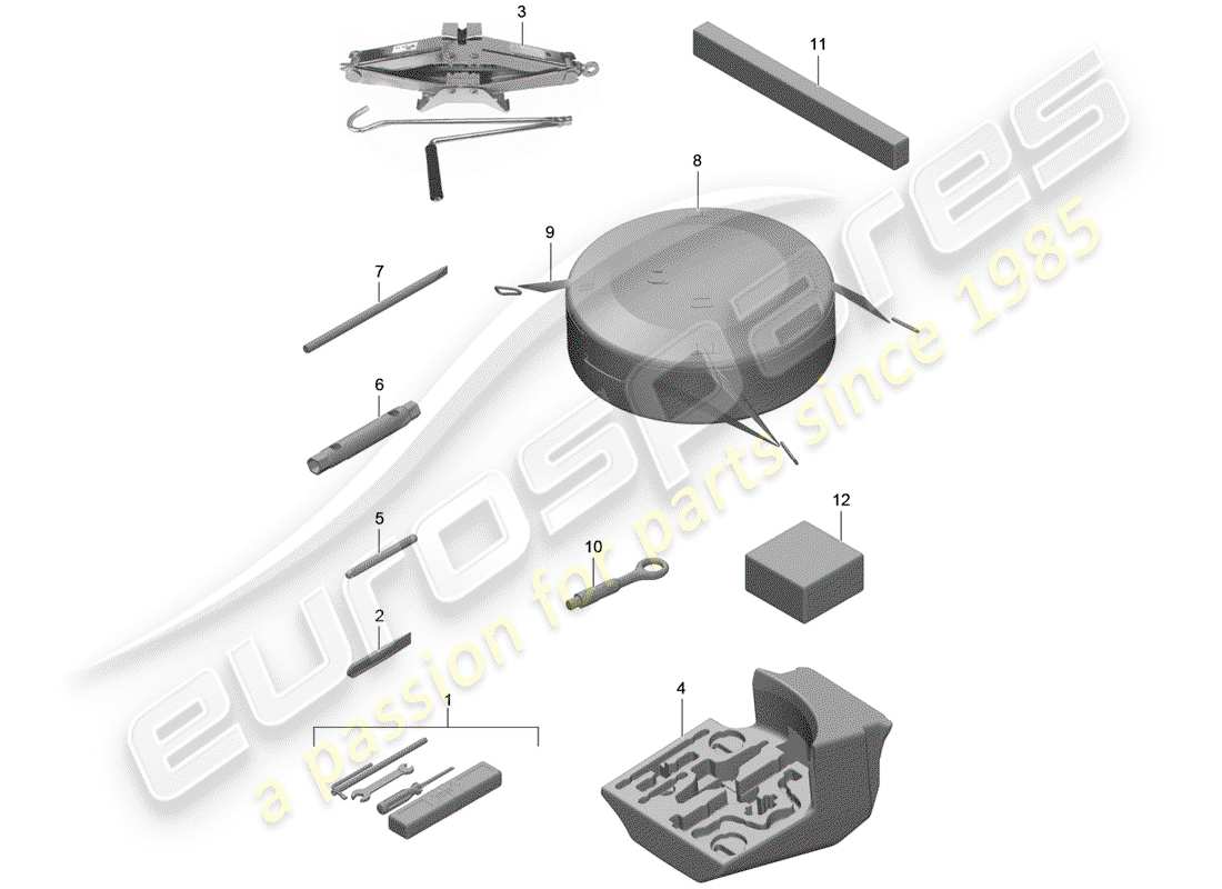 porsche 991 (2013) tool part diagram