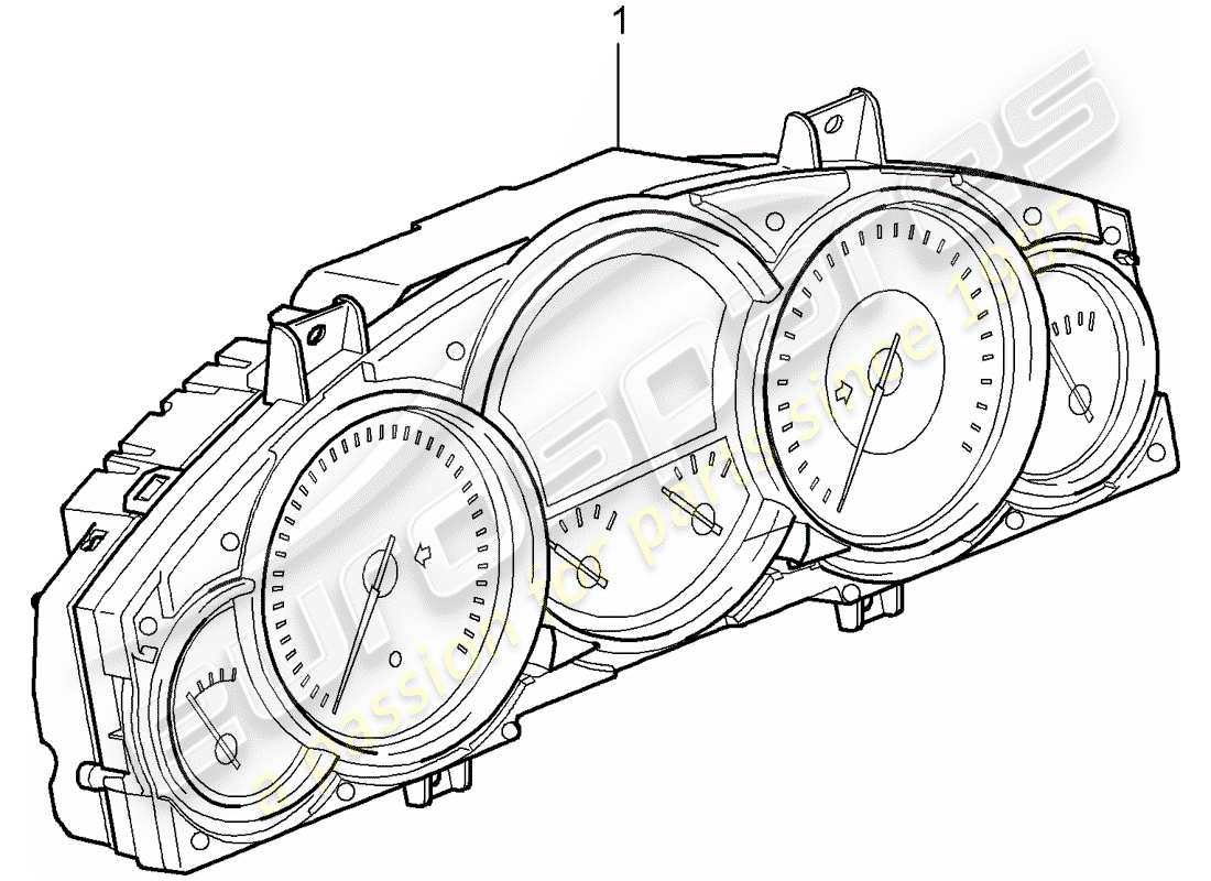 porsche replacement catalogue (1972) instrument cluster part diagram