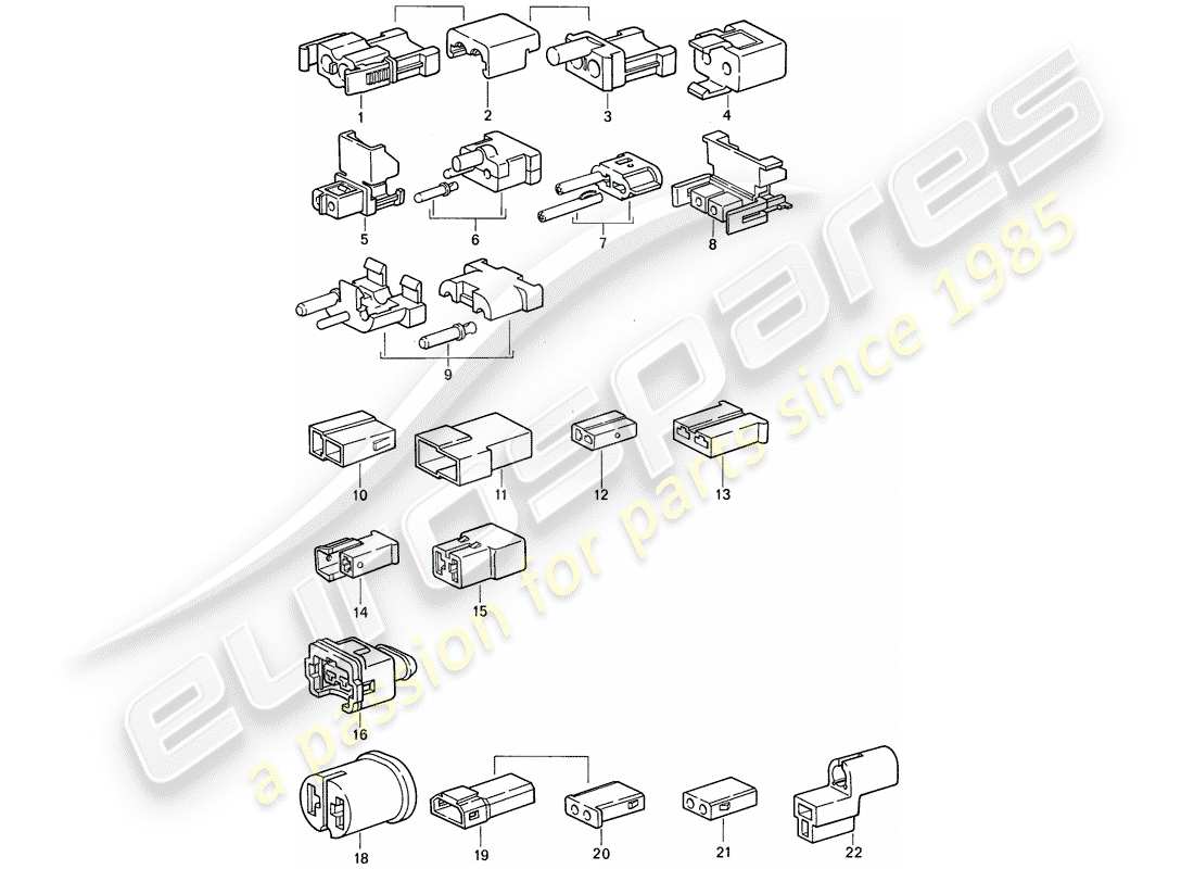 porsche 911 (1979) connector housing part diagram