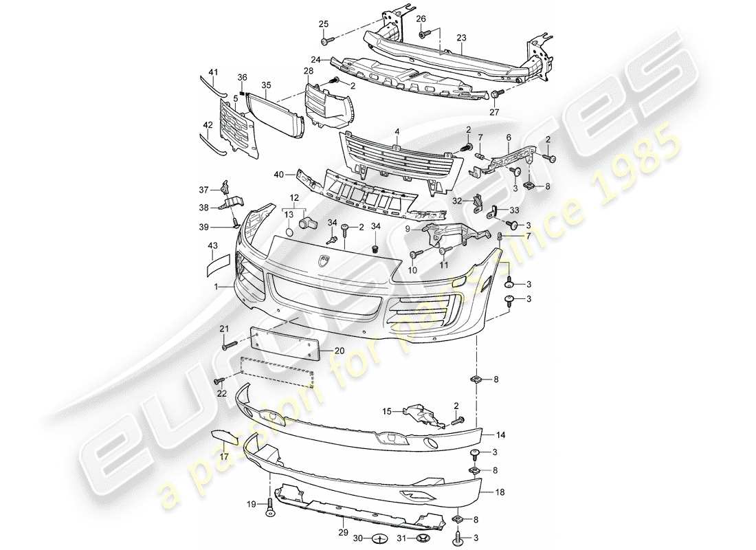 porsche cayenne (2010) lining part diagram