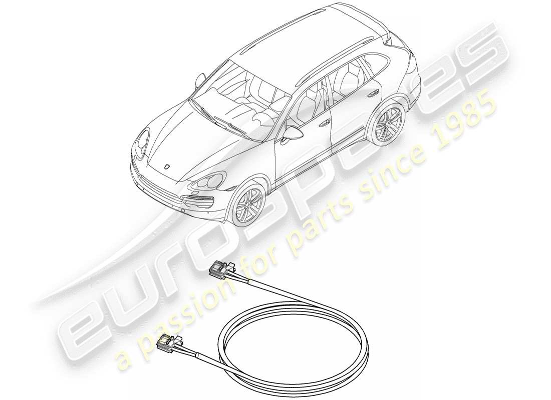 porsche cayenne e2 (2017) wiring harnesses part diagram