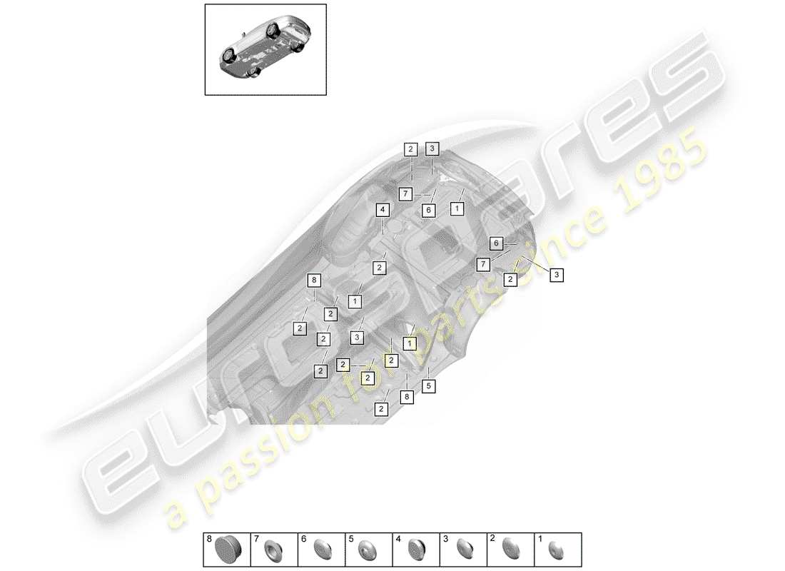 porsche panamera 971 (2017) plug part diagram