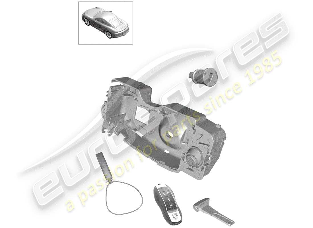 porsche cayman 981 (2015) repair kit part diagram