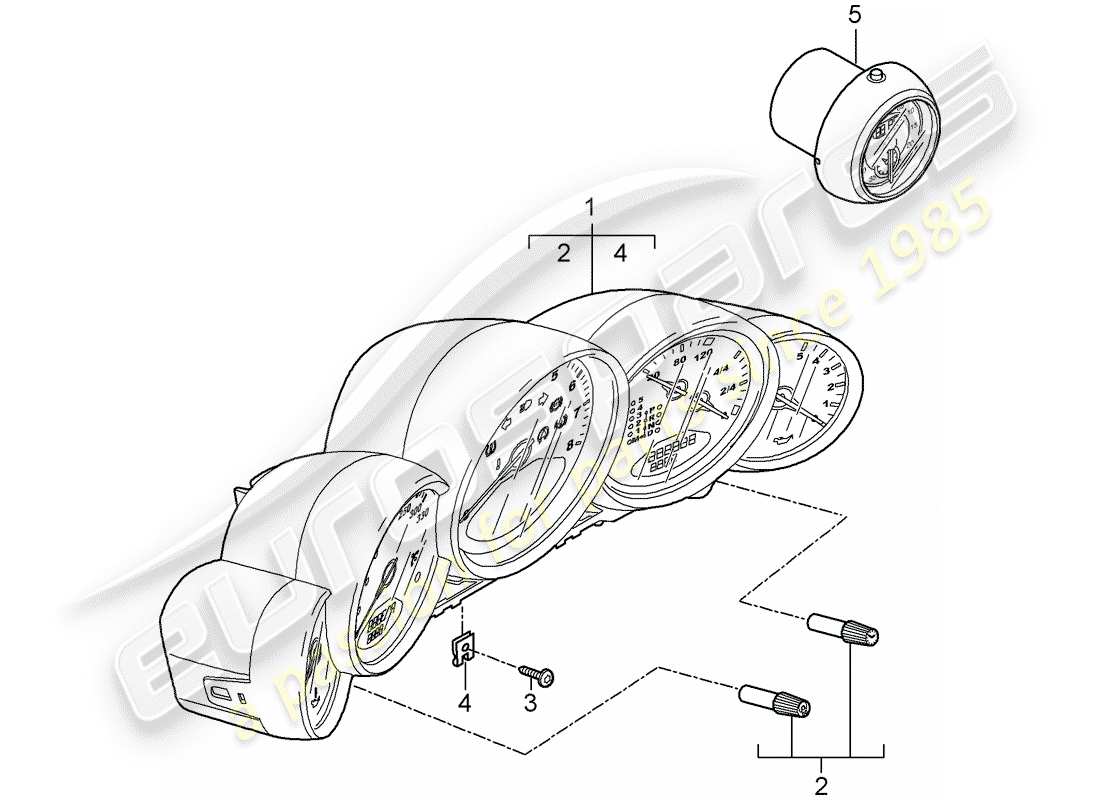 porsche 911 t/gt2rs (2012) instruments part diagram