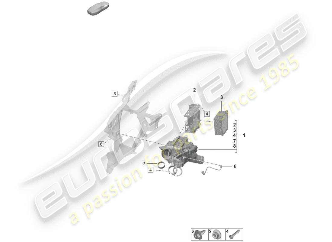 porsche 2020 air cleaner part diagram