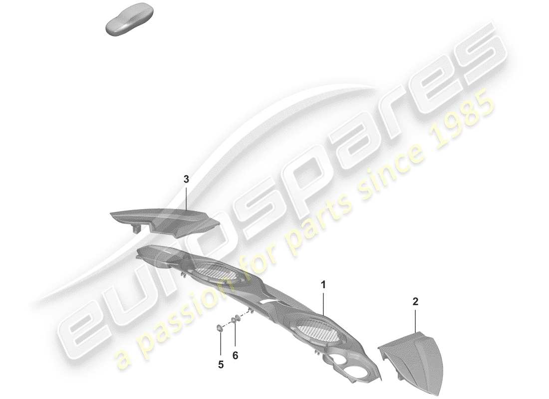 porsche 2019 engine cover part diagram