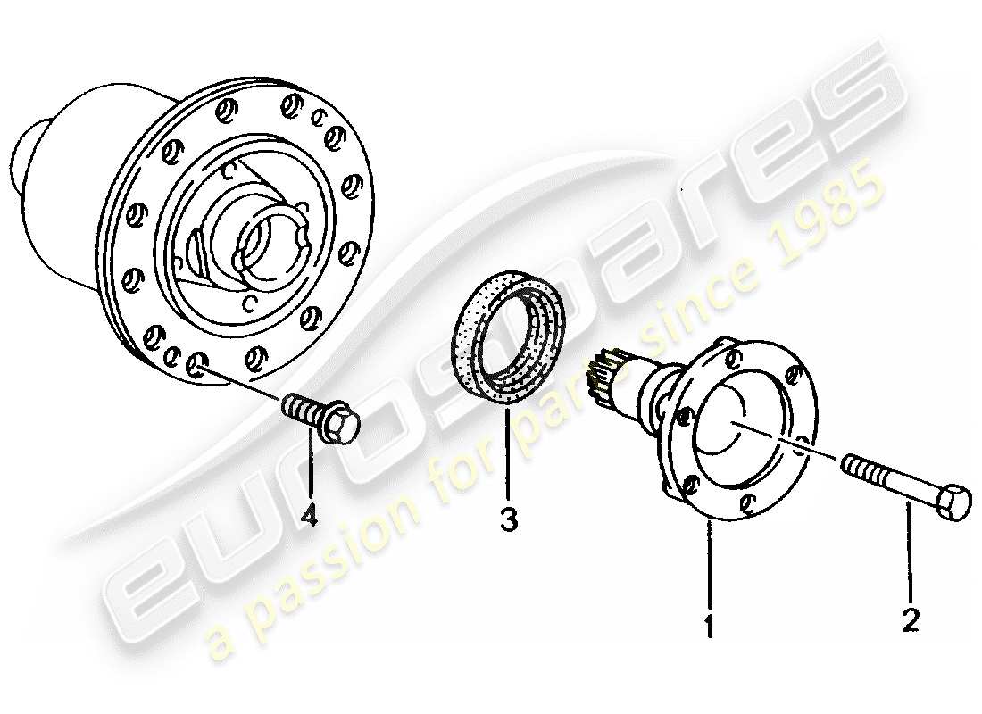 porsche 996 (2003) limited slip differential - d >> - mj 1999 part diagram