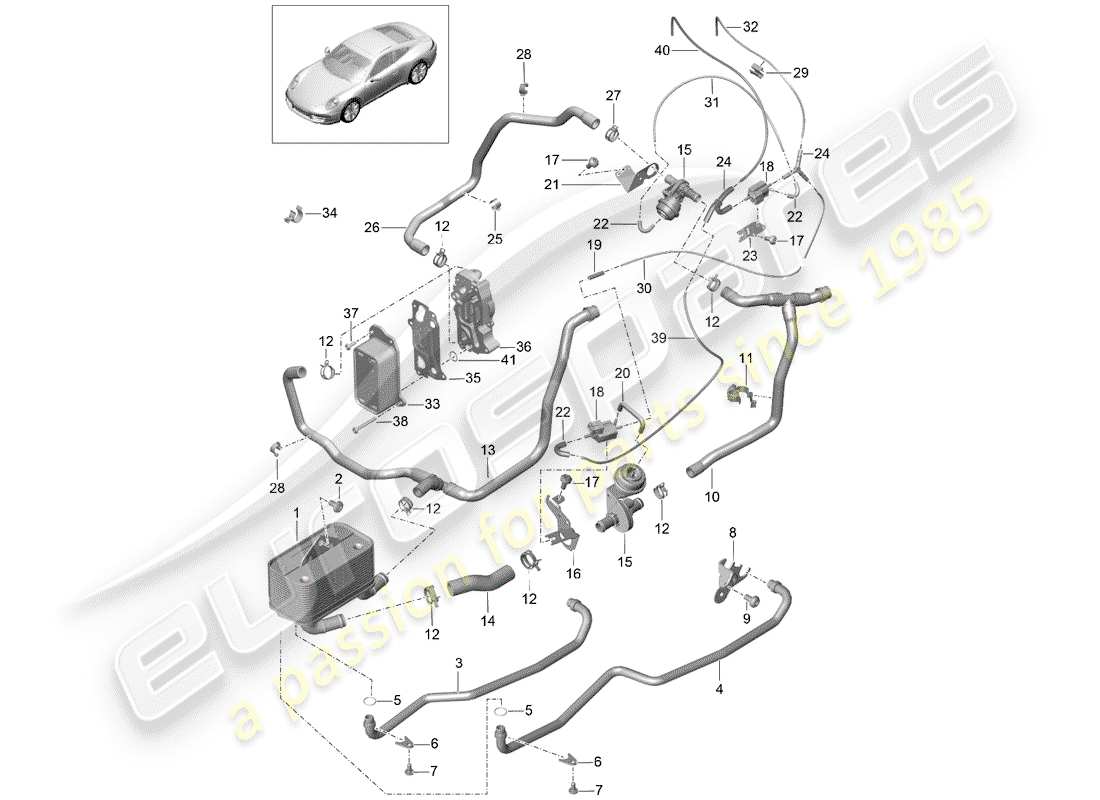 porsche 991 (2013) - pdk - part diagram