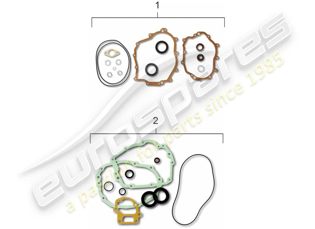 porsche 911 (1987) gasket set part diagram