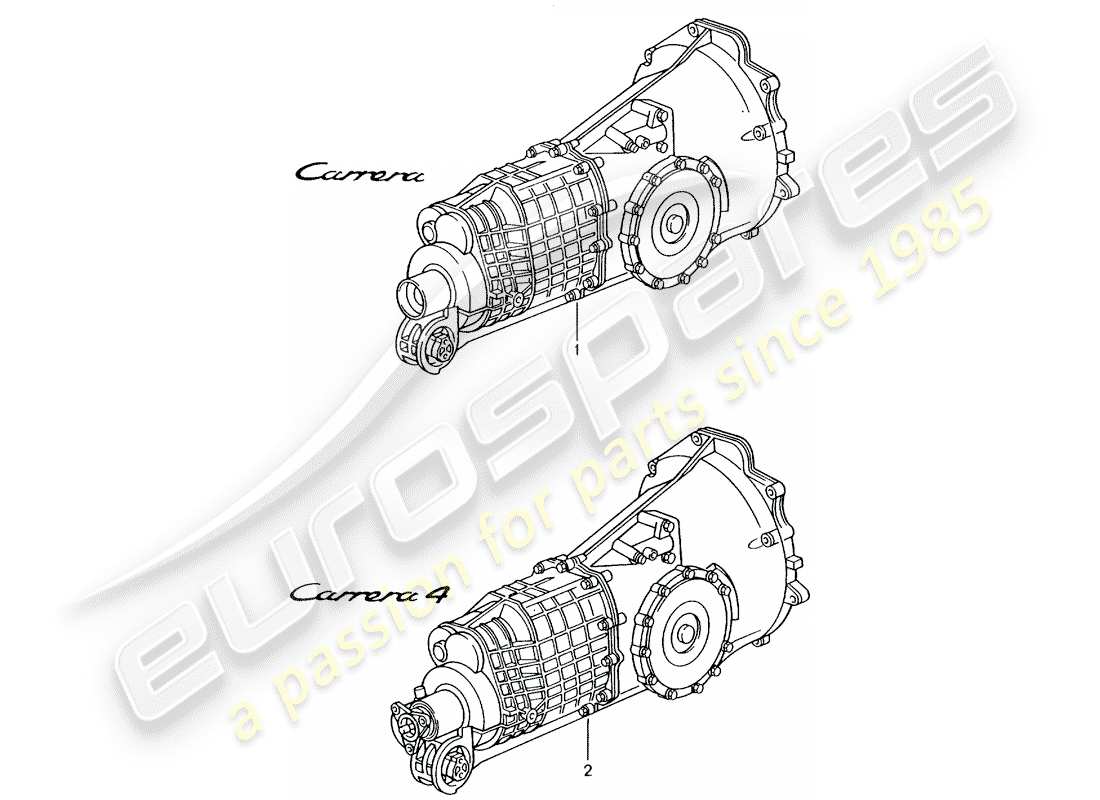 porsche 996 (2001) gearbox part diagram