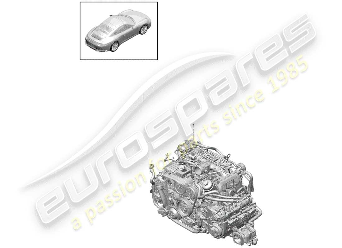 porsche 991 gen. 2 (2018) replacement engine part diagram