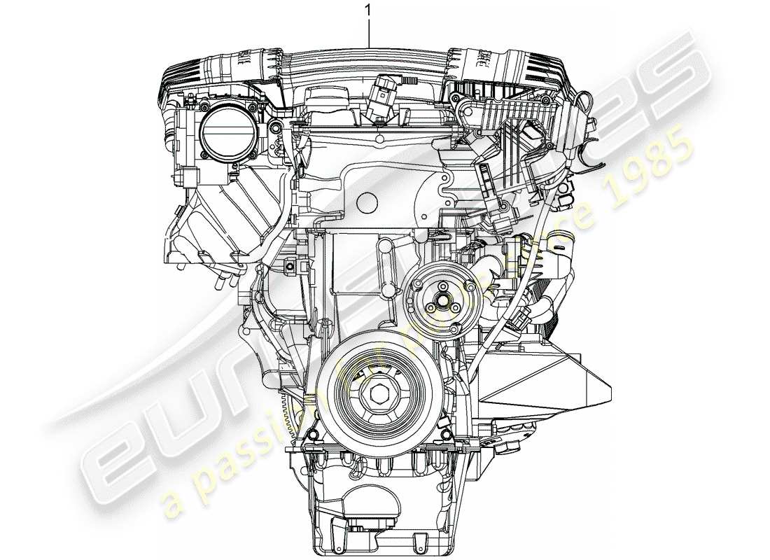 porsche cayenne (2010) replacement engine part diagram