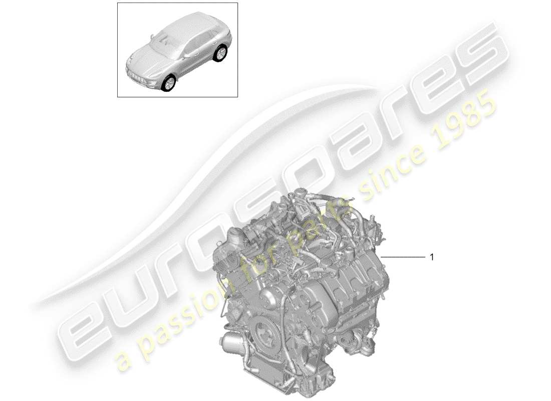 porsche macan (2018) replacement engine part diagram