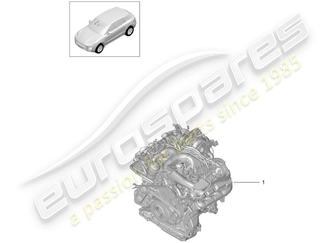 porsche macan (2018) replacement engine part diagram