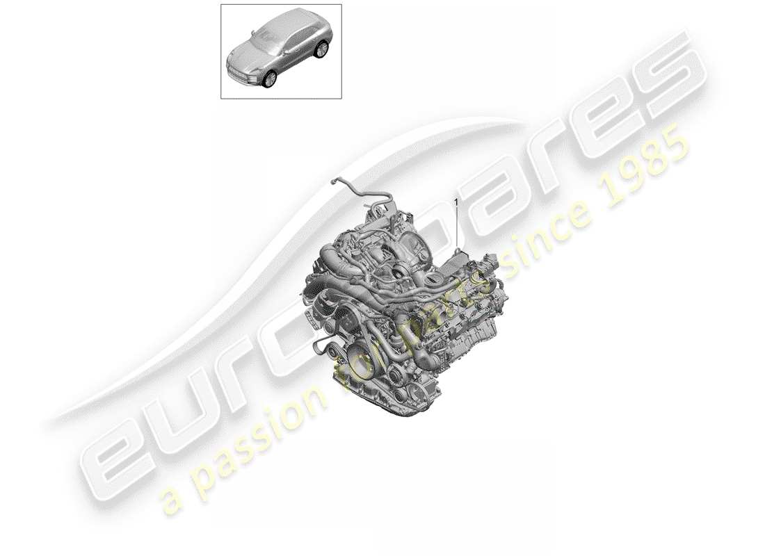 porsche macan (2019) replacement engine part diagram