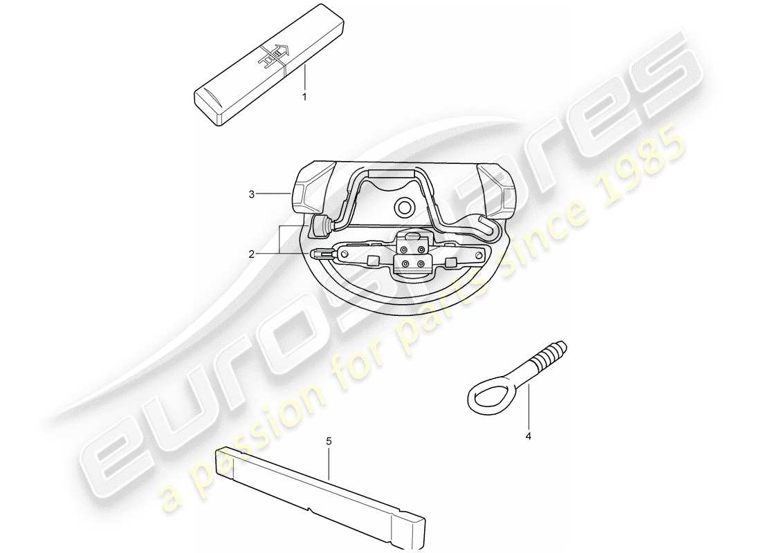 porsche 911 t/gt2rs (2011) tool part diagram