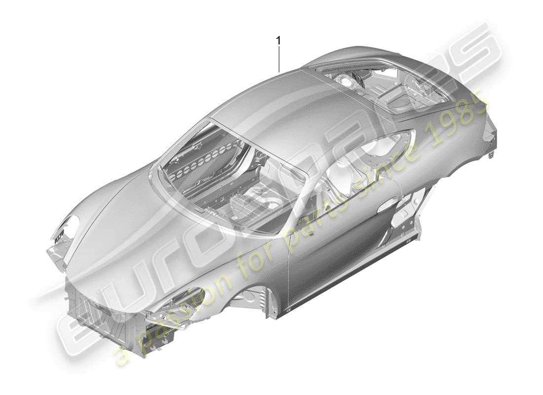 porsche cayman gt4 (2016) car body part diagram