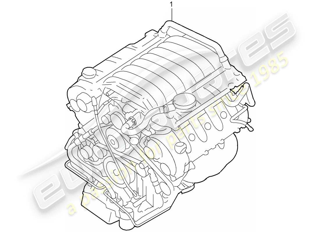 porsche cayenne (2008) replacement engine part diagram