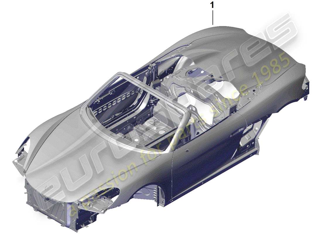 porsche boxster spyder (2020) car body part diagram