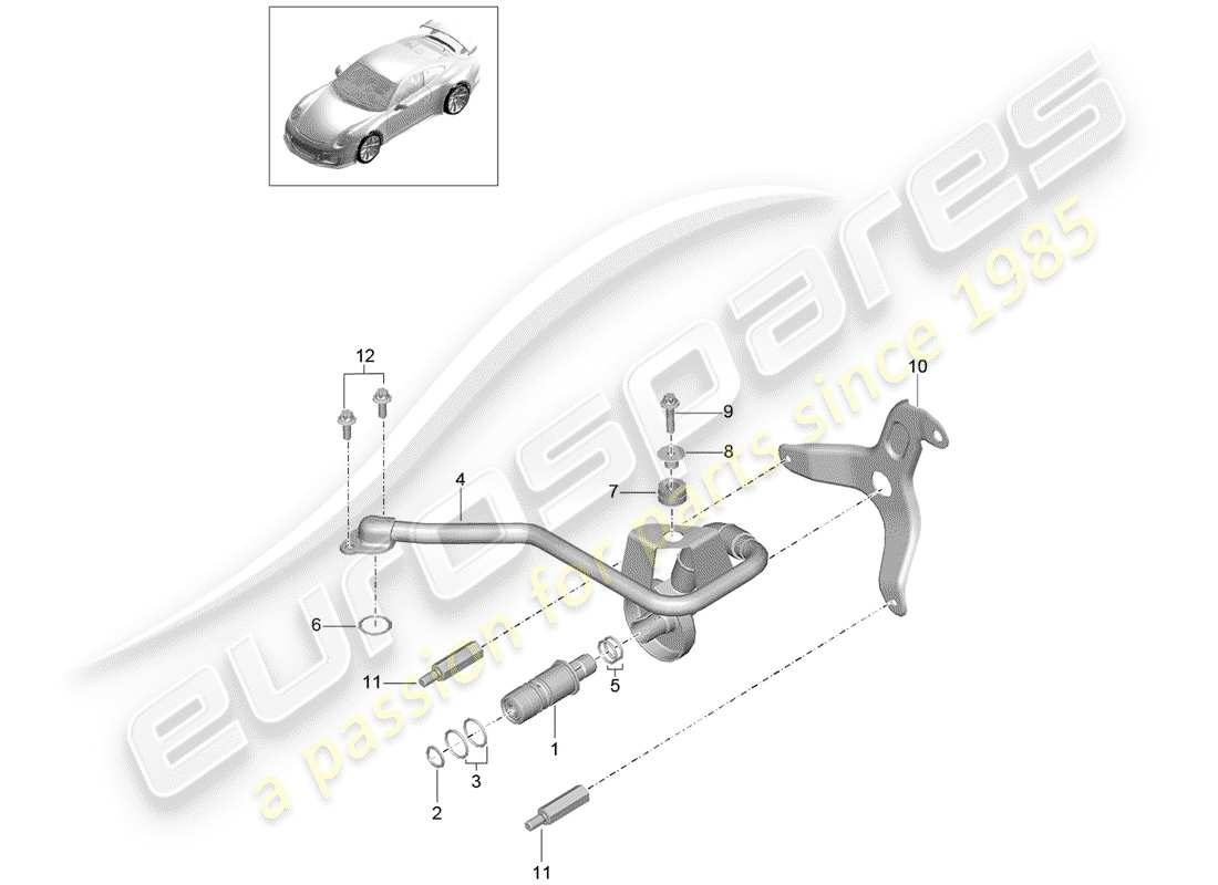 porsche 991r/gt3/rs (2014) crankshaft part diagram