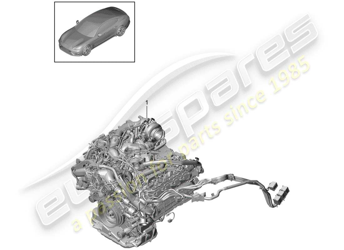 porsche panamera 971 (2020) replacement engine part diagram