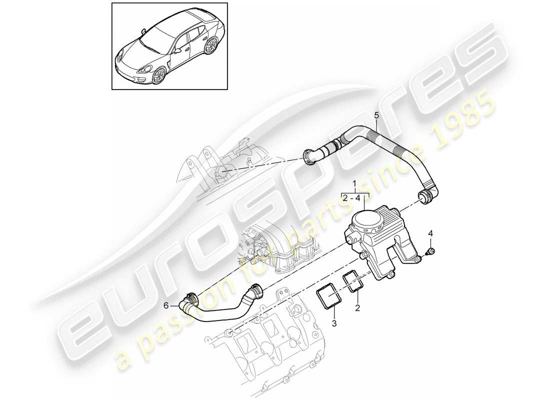 porsche panamera 970 (2012) crankcase part diagram