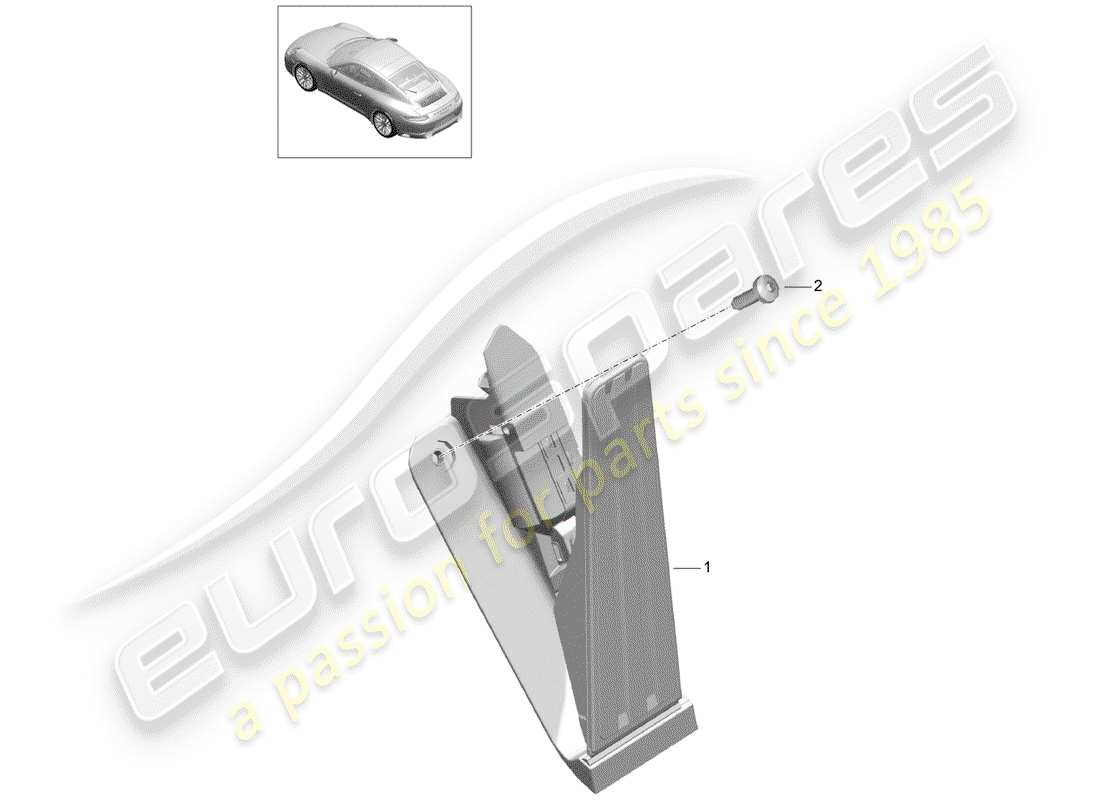 porsche 991 gen. 2 (2018) brake and acc. pedal assembly part diagram