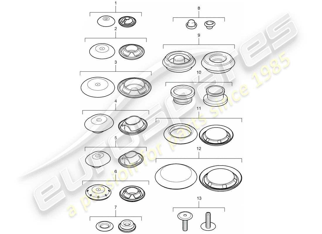 porsche panamera 970 (2012) plug part diagram