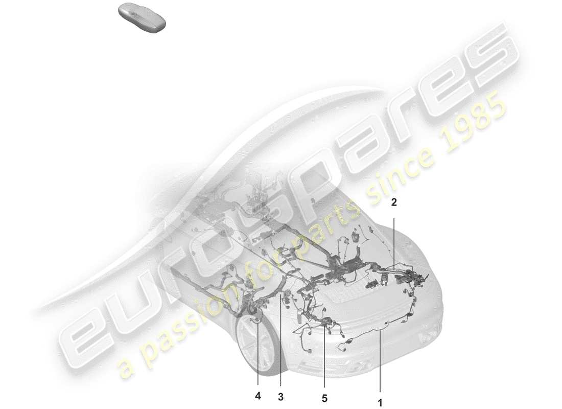 porsche 2019 harness part diagram