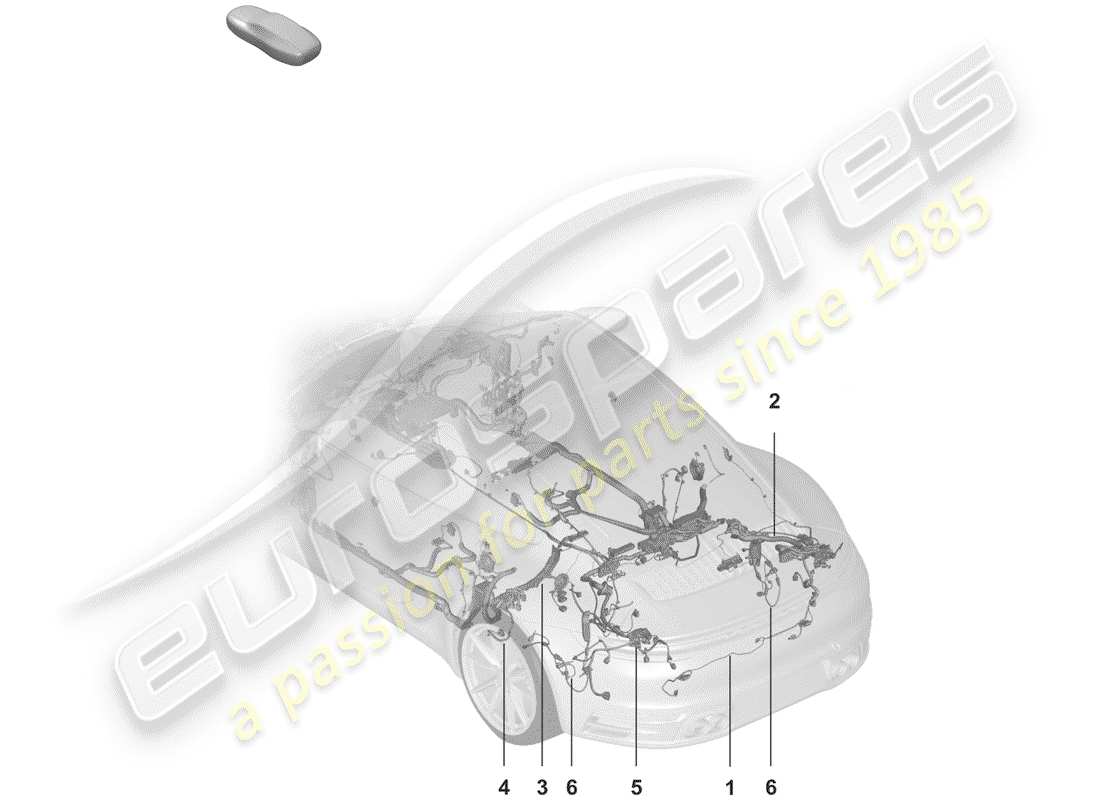 porsche 2020 harness part diagram