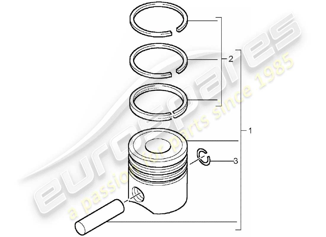 porsche cayenne (2003) piston part diagram