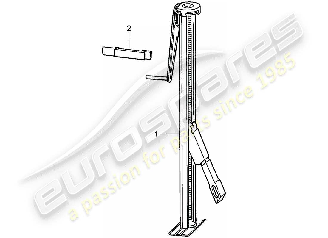 porsche 911 (1987) special model - flatnose design - jack - accessories part diagram