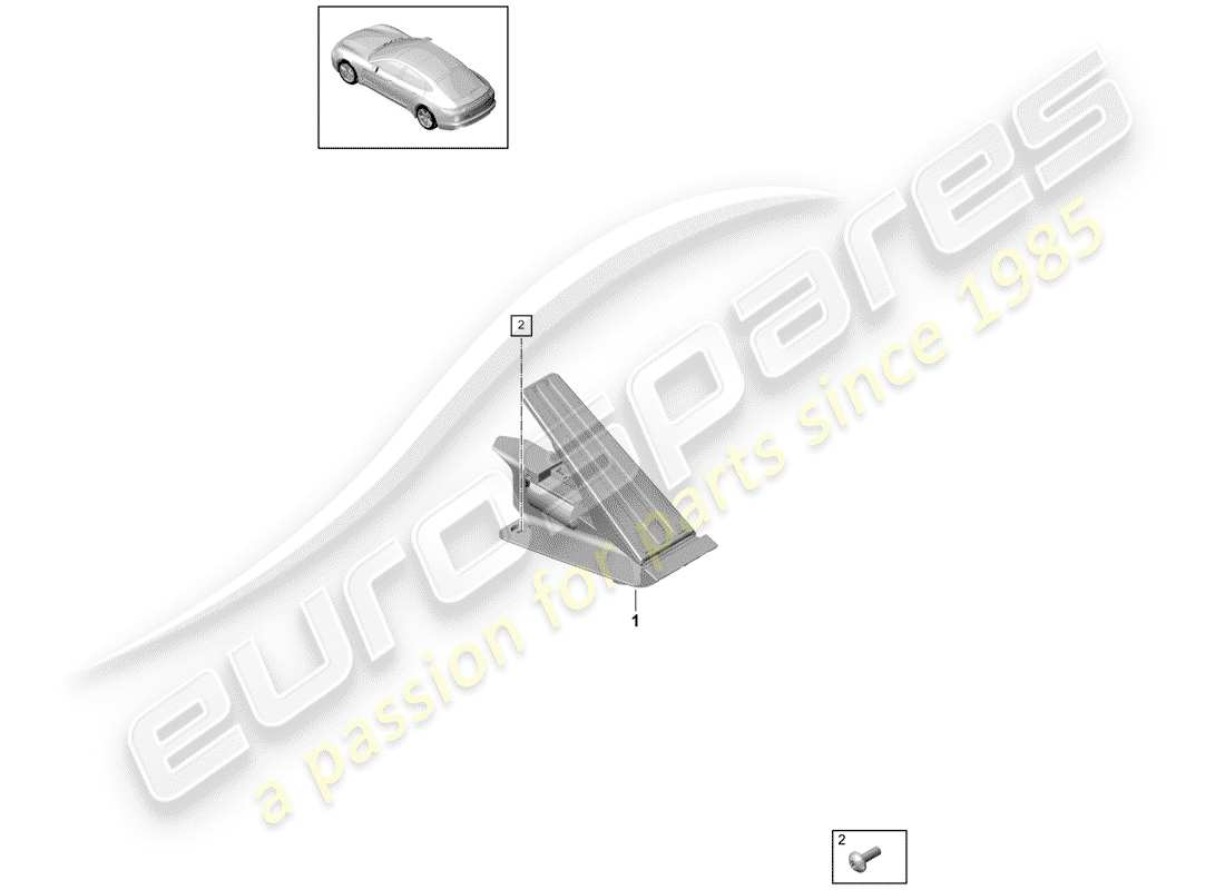 porsche panamera 971 (2018) brake and acc. pedal assembly part diagram