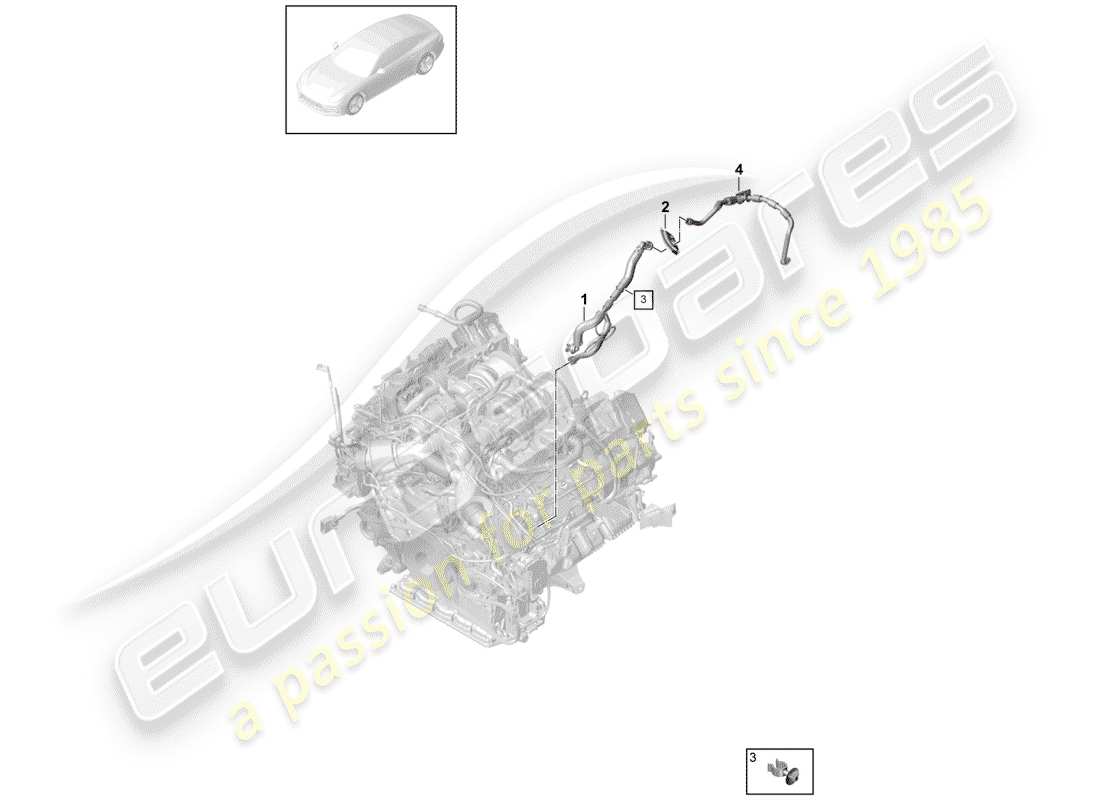 porsche panamera 971 (2017) vacuum line part diagram